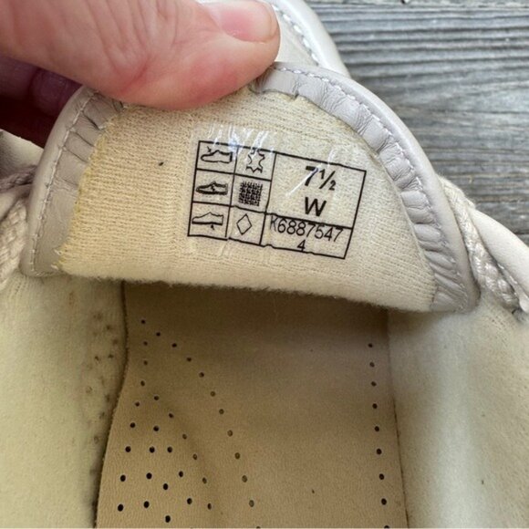 SAS Siesta Lace Up Genuine Leather Loafer Bone Women Size 7.5 Wide Hand Sewn - Picture 11 of 14